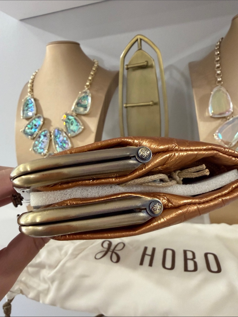 Hobo Lauren Clutch Wallet - New - Metallic Penny - Picture 13 of 17